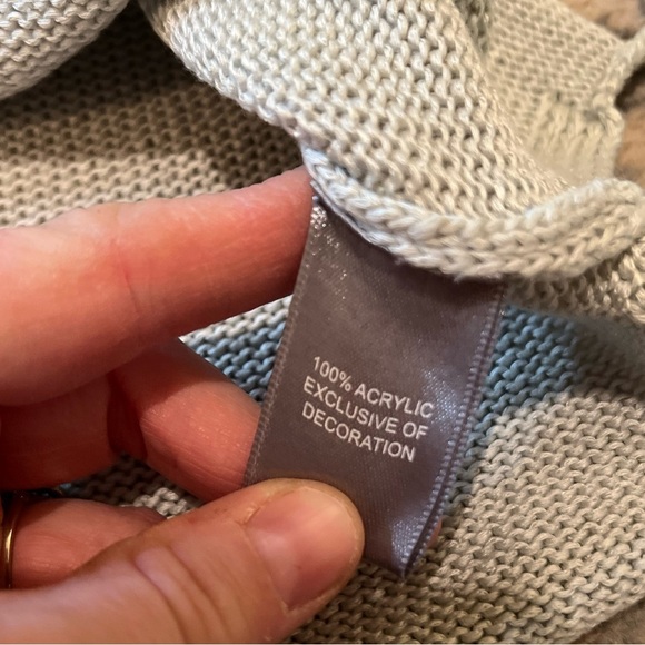 MARLED Women's Light Blue Good Vibes Knit Long Sleeve Top Size M - Picture 6 of 10